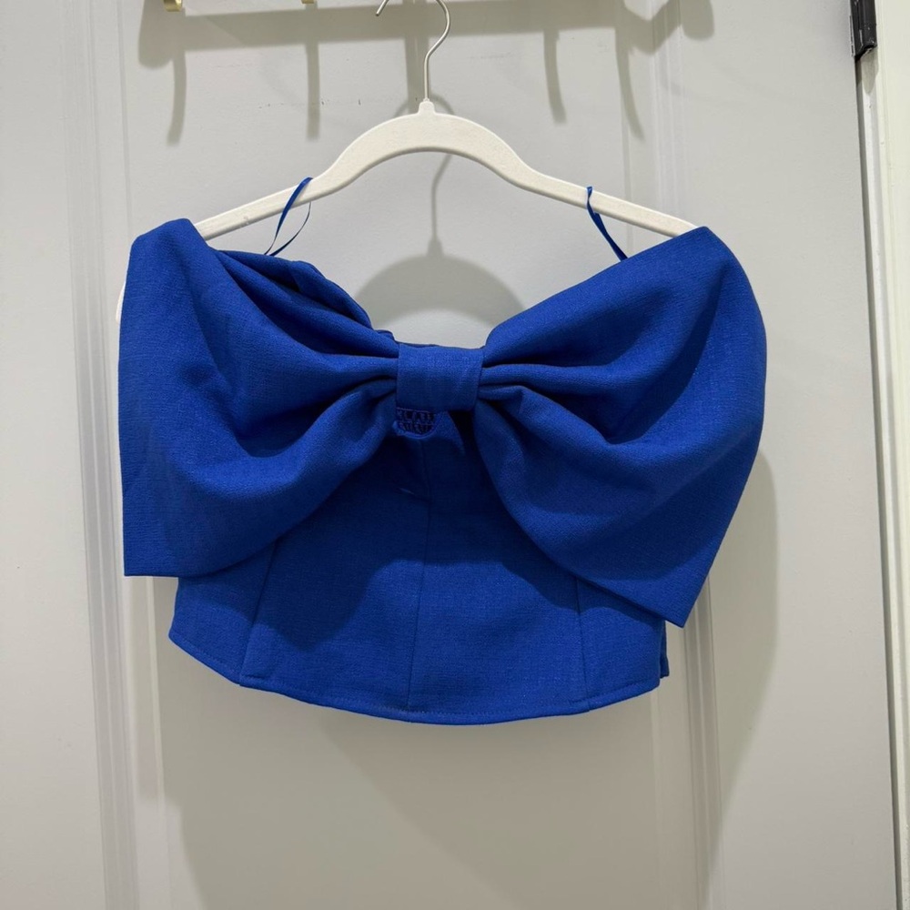 Blue Bow Top